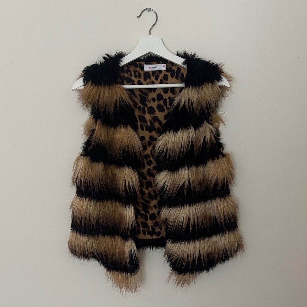 Faux Fur Striped Vest